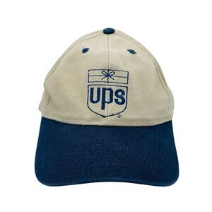 Vintage UPS Hat Adult Tan Blue Snapback Cap